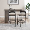 3pc Counter Height Drop Leaf Dining Set Gray Wash - Saracina Home - 4 of 4