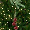 Northlight Cascading Christmas Jingle Bell Ornaments- 13.5" - Red - Set of 2 - 2 of 4