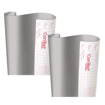 Con-Tact® Brand Creative Covering™ Adhesive Covering, Slate Gray, 18" x 16 ft, Pack of 2