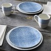 Noritake Hammock Set of 4 Coupe Stripe Dinner Plates - 3 of 4