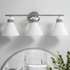 KAISITE 2-Light Sculptural Mid-Century Vanity Light, Dimmable Glass & Metal Wall Sconce - 2 of 4