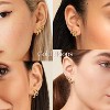 Small Gold Huggie Hoop Earrings Set for Women Men Hypoallergenic 14K Plated Stack Cartilage Earrings, Multiple Piercing - 2 of 4