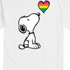 Men's - Peanuts - Snoopy Rainbow Heart Short Sleeve Graphic T-Shirt - 2 of 4
