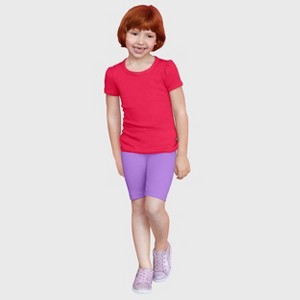 City Threads Girls 100% Cotton Short Sleeve Puff Classic Fit Tee - USA-Made - 1 of 4