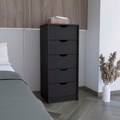 ALEXOUN 5 Drawer Chest, Wood Storage Dresser Cabinet - Modern Minimalist Design, Easy Assembly, Multi-Use Organizer for Bedroom,Office