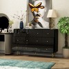 Hitow Sleek Horizontal Dresser with 9 Drawers and Metal Knobs with Metal Feet - image 3 of 4