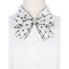 INSPIRE CHIC Women's Mesh Faux Pearls Pre Tied Bow Brooch - 4 of 4
