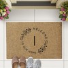 Personalization Mall Welcome Wreath Personalized 18x27 Synthetic Coir Doormat - 2 of 4