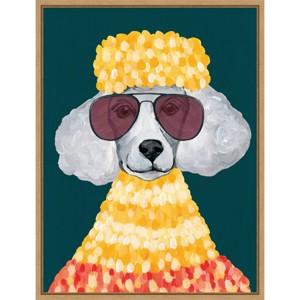 Amanti Art 23"x30" Poodle Power by Yvette St. Amant Framed Canvas Wall Art - 1 of 4