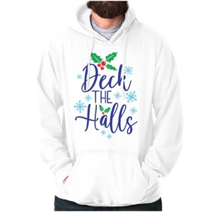 Christmas Deck The Halls Snowflakes Hoodie Sweatshirt Women Men Brisco Brands - 1 of 4