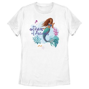 Women's The Little Mermaid Ariel an Ocean of Dreams Scene T-Shirt - 1 of 4