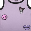 Kuromi Character With Icons Sleeveless Purple Women's Ribbed Tank Top - 3 of 4