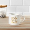 15oz Stoneware You're The Best Stackable Mug White/Gold - Threshold™ - image 2 of 3