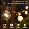 Itopfox 50Ft LED Outdoor String Lights with G40 Globe Bulbs, Dimmable Waterproof Hanging Lights for Patio, Warm White Shatterproof Bulbs Included - 3 of 4