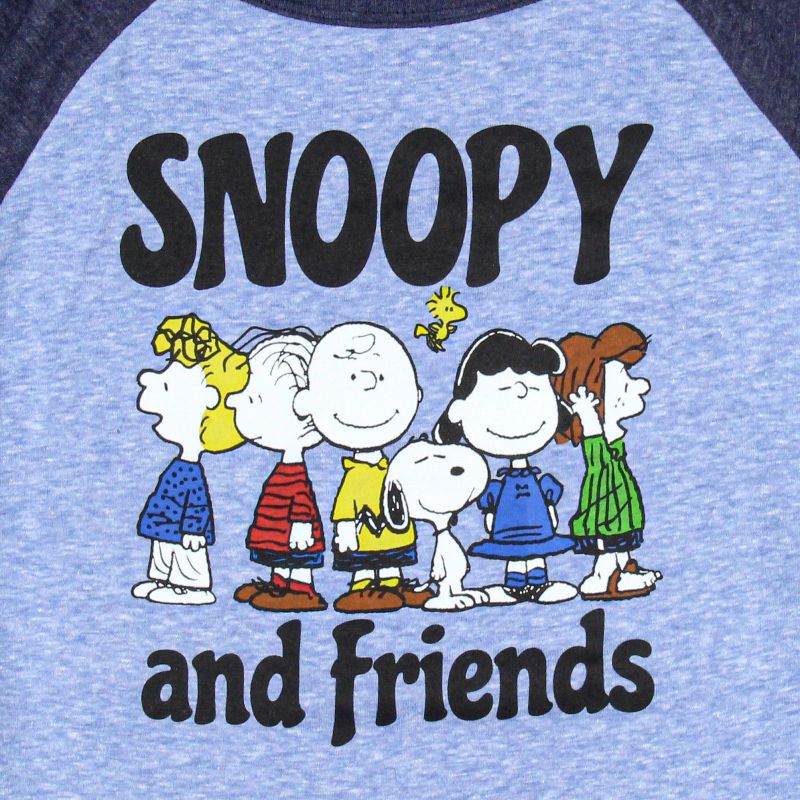 Peanuts Toddler Boys' Snoopy And Friends Raglan Collectible Graphic T-Shirt Kids, 3 of 4