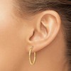 Black Bow Jewelry 14K Yellow Gold Square Tube Round Hoop Earrings, 1.5 x 22mm (7/8 Inch) - 3 of 4