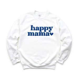 Simply Sage Market Women's Graphic Sweatshirt Happy Mama Puff Print - 1 of 4