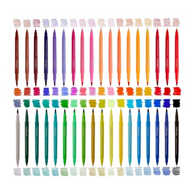 KINGART Twin-Tip Brush & Fine Markers 36 Colors