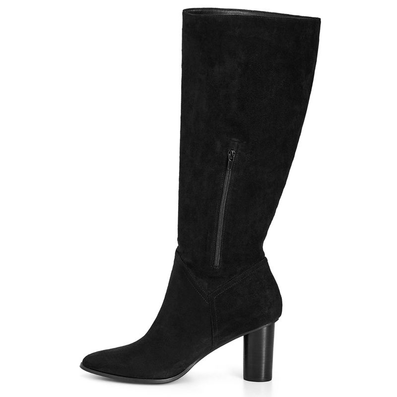 Women's Wide Fit Impact Knee Boot - Black | CITY CHIC, 4 of 8