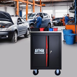 VASIP Double-Door Dustproof Tool Cart  with Layered Clapboard, Multifunctional Tool for Home,Garage - 1 of 4