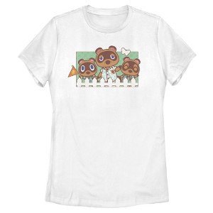 Women's Nintendo Animal Crossing Nook Family Portrait T-Shirt - 1 of 4