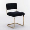 NicBex  Set of 2 Modern Dining Chairs with Corduroy Fabric and Metal Base,Upholstered Armless Chairs for Kitchen,Living Room - 4 of 4