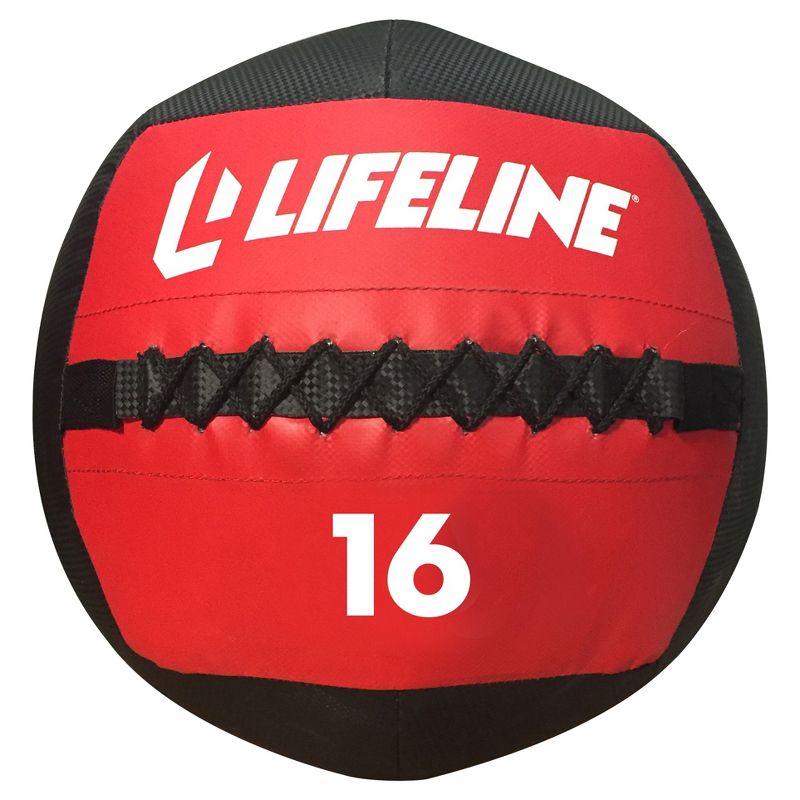 Lifeline Wall Ball 16lbs - Black/Red, 1 of 5