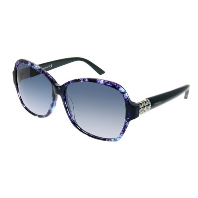 Swarovski SK0088 83W Womens Square Sunglasses Blue Speck 60mm
