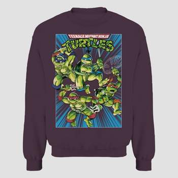 Men's Viacom Teenage Mutant Ninja Turtles Graphic Pullover Sweatshirt - Plum Purple