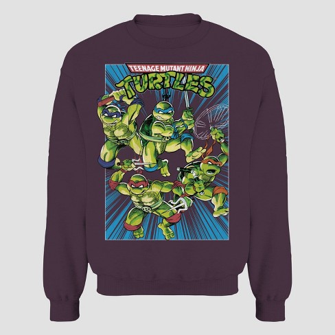 Men's Viacom Teenage Mutant Ninja Turtles Graphic Pullover Sweatshirt -  Plum Purple S
