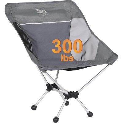 TIMBER RIDGE Lightweight Backpacking Camping Chair, Portable Folding Compact Chair for Adults with Carry Bag, Supports 300 lbs