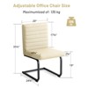 Evita Armless Dining Chairs with Metal Legs with Comfortable Seat for Dining Room (Set of 2) - 3 of 4