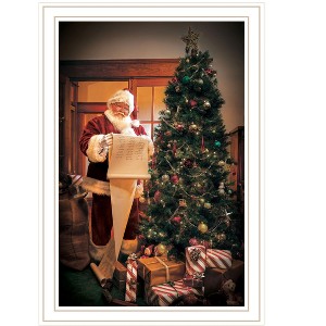 HomeRoots Naughty Or Nice White Framed Print Wall Art - 1 of 4