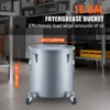 VEVOR Fryer Grease Bucket, 16 Gal Oil Disposal Caddy with Caster Base, Carbon Steel Rust-Proof Coating, Oil Transport Container with Lid, Lock Clips - 3 of 4