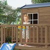 Brown 2-Story Outdoor Playhouse with Slide & Sandbox ¨C Elevated Cedar Wooden Kids Playhouse (1-Pack) - 4 of 4
