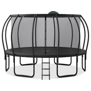 Jump Into Fun 16FT Trampoline For Kids And Adults With Wear-resistant UV-resistant Jumping Mat,Basketball Hoop,Enclosure Net, Recreational Trampoline - 1 of 4