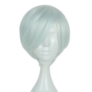 Unique Bargains Women's Wigs 12" Light Cyan with Wig Cap - 1 of 4