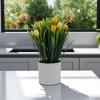Unique Bargains Artificial Plants Tulip Decorative Pot Plastic 3.15"x3.15"x9.84" 1 Pc - 2 of 4