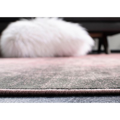 Gray Abstract Hand-Knotted Viscose Area Rug