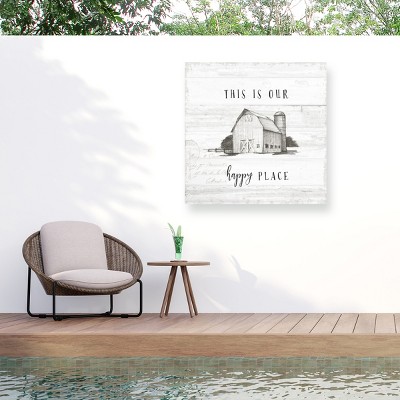 "Farm Life Iv Shiplap" Outdoor Canvas