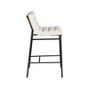 Meridian Furniture,Burke Cream Vegan Leather Bar Stool - 3 of 4
