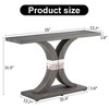 NicBex Dining Table 55" Modern Rectangular MDF Wood Tabletop with MDF Stainless Steel Bracket for Dining Room - 4 of 4