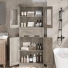 Freestanding Storage Cabinet with Glass Doors and Adjustable Shelves - 4 of 4
