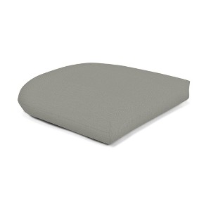 Casual Cushion Solid Sunbrella Fabric 1-Piece Indoor/Outdoor Wicker Seat Pad Cushion, 19.5"W x 19.5"L - 1 of 4