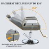 Reclining Barber Chair, 360° Rotation Tattoo Chair With Heavy Duty Hydraulic Pump, Max Load Weight 400 Lbs, Salon Chair Shampoo Beauty Salon Equipment - 3 of 4