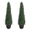 3/4/5FT Artificial Boxwood Trees Set of 2, Faux Boxwood Topiary Plants UV Resistant for Outdoor & Indoor Use - 2 of 4