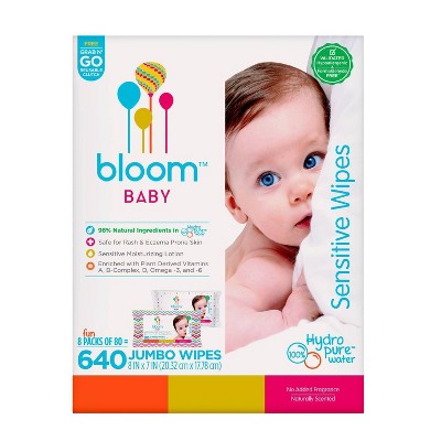 Bloom Baby Unscented Sensitive Skin Wipes - 640ct