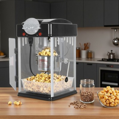 FONTOI 4/6/8/12/16 OZ Popcorn Machine Popcorn Maker with Stainless Steel Kettle Commercial Popcorn Maker with Scoop Oil Spoon and Popcorn Cups