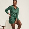 Lands' End Women's Brushed Cozy Waffle 2 Piece Pajama Set - Long Sleeve Top and Shorts - 4 of 4