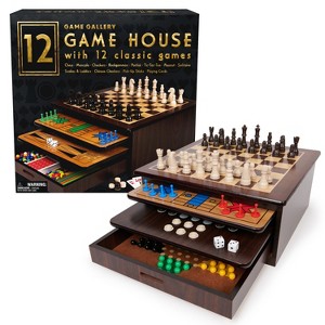 Game Gallery 12 in 1 Game House with 12 Classic Games - 1 of 4